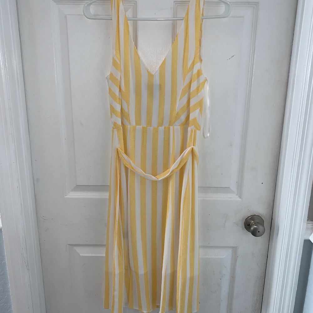 Yellow & White Sundress
